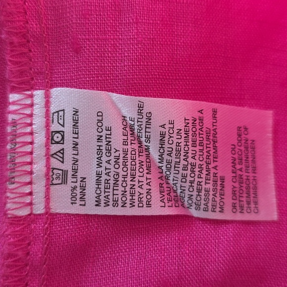 Saks Fifth Avenue Pink Linen Shell Top.  Size Small - Picture 8 of 8